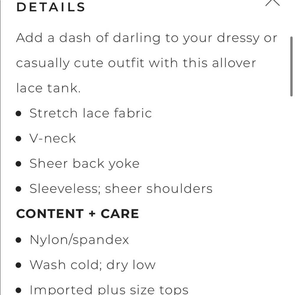 🍎💛🆕Torrid back lace top - Picture 5 of 5
